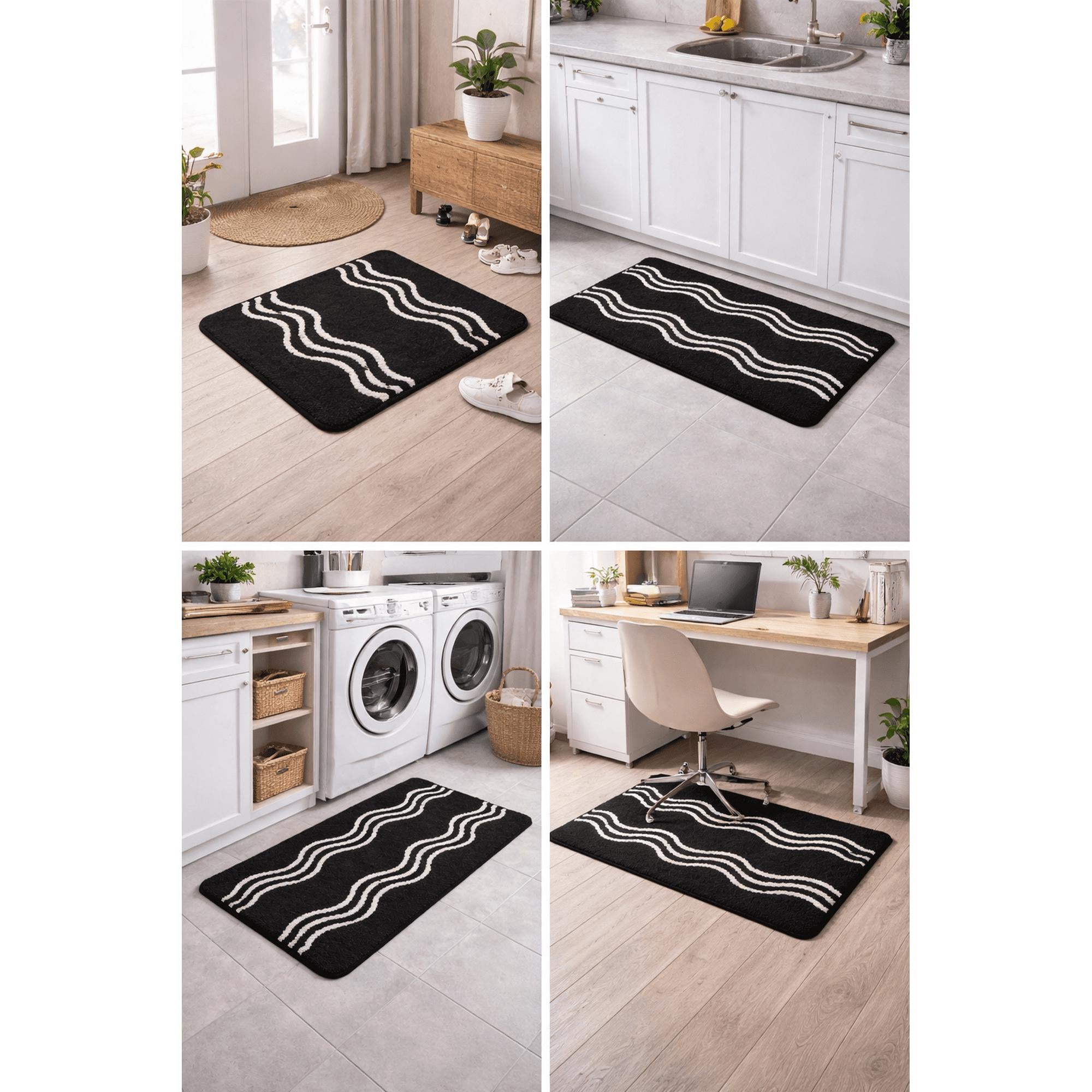 181 Degrees Soft Plush Bath Mat, Absorbent Microfiber Bathroom Rug (24x16 Inch)